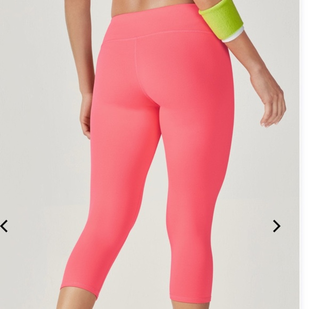 Fabletics Solid Bright Pink Cropped Leggin - image 2